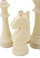 Set 8 decoratiuni piesa de sah Chess Quarzy, Mauro Ferretti, 4.4x4.4x9.2 cm/ 4.5x4.5x10.3 cm, polirasina, alb/auriu