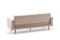 Canapea extensibila Dublin, Balcab Home, 3 locuri, 214x75x90 cm, lemn, crem