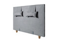 Pat matrimonial, Stockholm, Classic E, 160x200 cm, saltea tip Pocket, topper memory, Gri