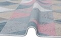 Covor Kilim cu 2 fete, Arya 10 Blue/Pink, Baketo, 100% bumbac reciclat, 80x150 cm