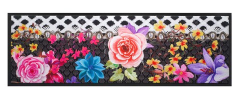 Covor pentru bucatarie Melli Mello Flora, Decorino, 50x150 cm, poliester, multicolor