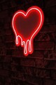 Decoratiune luminoasa LED, Melting Heart, Benzi flexibile de neon, DC 12 V, Rosu