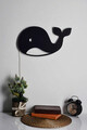 Decoratiune luminoasa LED, Baby Whale, MDF, 60 LED-uri, Galben