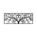 Decoratiune de perete, Tree, Metal, Dimensiune: 82 x 30 cm, Negru