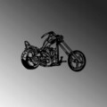 Decoratiune de perete, Motorcycle, Metal, Dimensiune: 70 x 44 cm, Negru