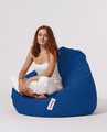 Fotoliu puf, Bean Bag, Ferndale Premium XXL, 115 x 130 cm, poliester impermeabil, albastru