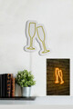 Decoratiune luminoasa LED, Champagne Glasses, Benzi flexibile de neon, DC 12 V, Galben