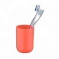 Suport periute si pasta de dinti Brasil Coral, Wenko, 7.3 x 10.3 cm, plastic, corai