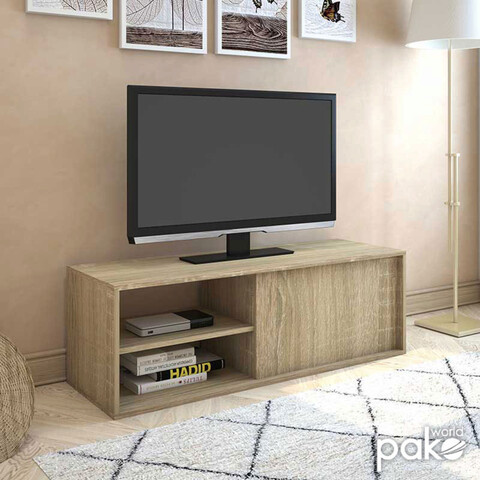 Comoda TV Eco, Pakoworld, 120x40x38 cm, PAL melaminat, sonoma