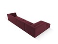 Coltar stanga 5 locuri, Ruby, Micadoni Home, BL, 366x180x69 cm, piele ecologica, bordo