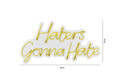 Decoratiune luminoasa LED, Haters Gonna Hate, Benzi flexibile de neon, DC 12 V, Galben