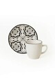 Set cesti de cafea, Keramika, 275KRM1924, Ceramica , 6x6x6 cm, 110 ml, Alb/Negru