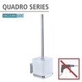 Perie pentru toaleta cu suport autoadeziv, Wenko, Quadro Vacuum-Loc®, 9.5 x 37 x 12.5 cm, inox/plastic