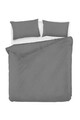 Lenjerie de pat dubla 3 piese, Fresh Color - Grey, EnLora Home, Bumbac Ranforce