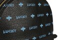 Rucsac, Lucky Bees, 338 Black Blue, piele ecologica, negru/bleu