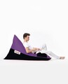 Fotoliu puf, Bean Bag Ferndale, Pyramid Double Color, 145 cm, poliester impermeabil, mov