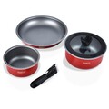 Set de gatit Salsa, Heinner, 5 piese, aluminiu, rosu