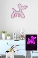 Decoratiune luminoasa LED, Balloon Dog, Benzi flexibile de neon, DC 12 V, Roz