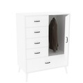 Dulap multifunctional Zevait, Kalune Design, 90x50x120 cm, alb