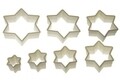 Set 7 forme pentru biscuiti Star, Silikomart, Ø4 cm -  Ø13 cm, nailon