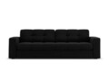 Canapea 3 locuri, Justin, Micadoni Home, BL, 202x90x72 cm, catifea, negru