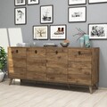 Bufet inferior Elite Walnut, Mezza, 180x45x80 cm, maro