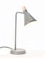 Lampa de masa Brill, Bizzotto, 26.5x15x46 cm, 1 x E14, 25W, otel/lemn de pin, gri