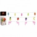 Ghirlanda cu 10 Led-uri Party Flamingo, 43 cm, polipropilena, multicolore