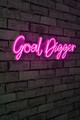 Decoratiune luminoasa LED, Goal Digger, Benzi flexibile de neon, DC 12 V, Roz