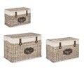 Set 3 cosuri cu capac, Provencal, Bizzotto, 66x41x43 cm, ratan/bambus