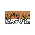 Decoratiune de perete, Love, 50% lemn/50% metal, Dimensiune: 58 x 3 x 30 cm, Nuc negru