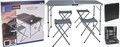 Set camping/picnic, 5 piese, MDF/aluminiu, gri