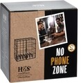 Suport pentru telefoane Cage, 19x11x19 cm, metal, negru