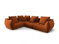 Coltar modular stanga 3 locuri, Bloom-184, Micadoni Home, 316x216x95 cm, catifea, teracota