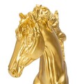 Statueta decorativa / Piesa de sah Cal, Gold Horse, Mauro Ferretti, 14 x 11 x 27 cm, polirasina, auriu/negru