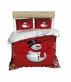 Lenjerie de pat dubla Xmas-430, Pearl Home, 3 piese, amestec bumbac, multicolor