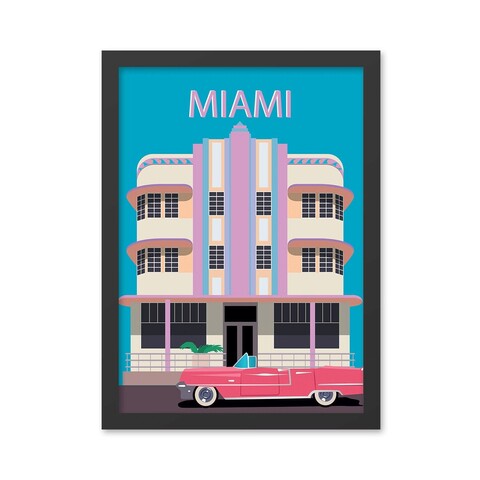 Tablou decorativ, Miami 2 (35 x 45), MDF , Polistiren, Multicolor