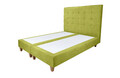 Pat matrimonial, Stockholm, Dots E, 160x200 cm, saltea tip Pocket, topper memory, Verde