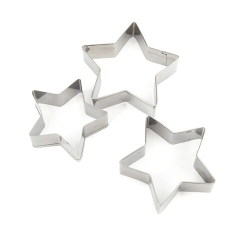 Set 3 forme pentru biscuiti Star, Luigi Ferrero NORSK FR-1760, inox