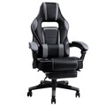 Scaun gaming, Rayan, L.70 l.69 H.122-130, piele ecologica/plastic/metal, gri/negru