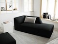 Sezlong living dreapta 1 loc, Ruby, Micadoni Home, BL, 180x93x69 cm, velur, negru