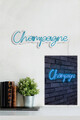 Decoratiune luminoasa LED, Champagne, Benzi flexibile de neon, DC 12 V, Albastru