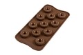 Forma de copt din silicon Crown, Silikomart Easy Choco, 15 forme, Ø3 cm