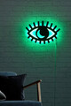 Decoratiune luminoasa LED, Evil Eye, MDF, 60 LED-uri, Verde