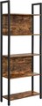 Corp biblioteca Alinru, Vasagle, 62 x 24 x 165 cm, PAL/otel, maro rustic