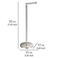 Suport hartie igienica, Wenko, 2 in 1, 21 x 55 x 17 cm, inox