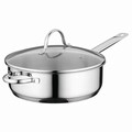 Tigaie cu capac BergHOFF, Essentials Comfort, Ø 24 cm, 3.2 L, inox 18/10, capac din sticla