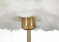 Lampa de masa Ball Feather, Mauro Ferretti, Ø30 x 50 cm, 1 x E27, 40W, fier, auriu/alb