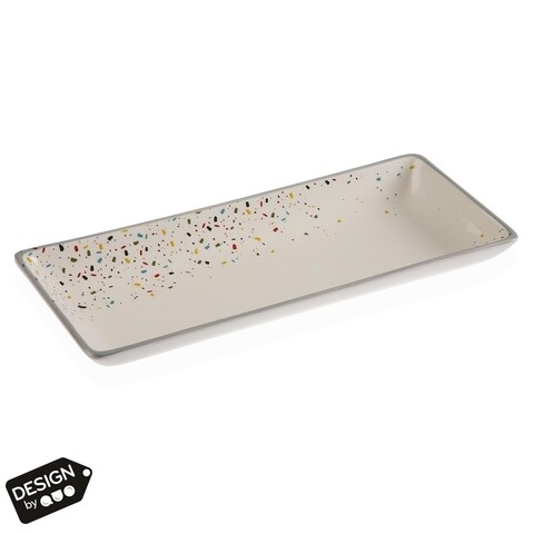 Platou pentru servire Vivid Terrazo, Versa, 28x12 cm, dolomit