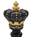 Statueta decorativa / Piesa de sah Rege, Black King, Mauro Ferretti, Ø13 x 40.5 cm, polirasina, negru/auriu